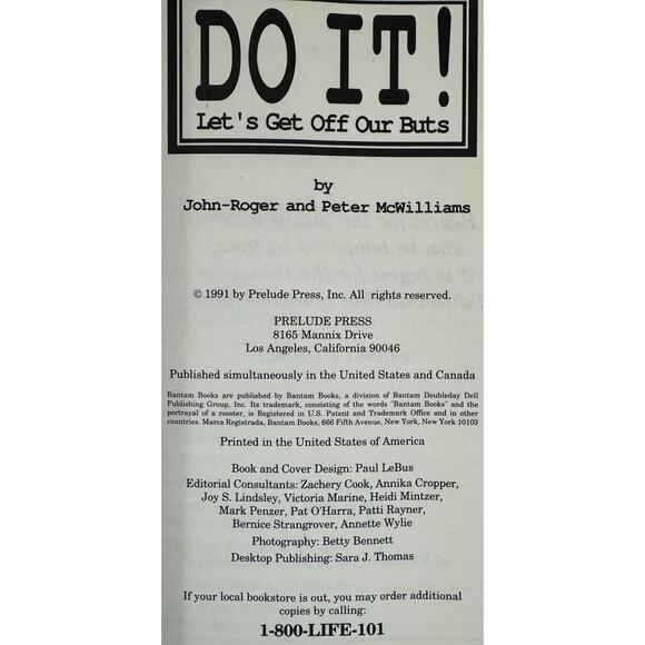 Do It! by John-Roger & Peter McWilliams (Hardcover) - Picture 8 of 8